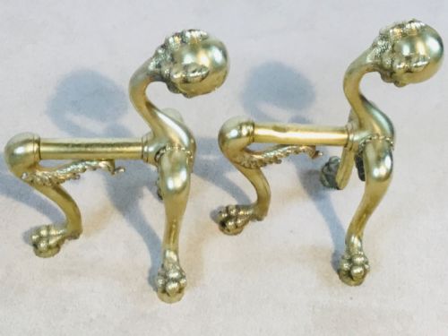 RARE BRASS FIRESIDE SUITE OF CLAW BALL DESIGN - ADDITIONAL PHOTO 4