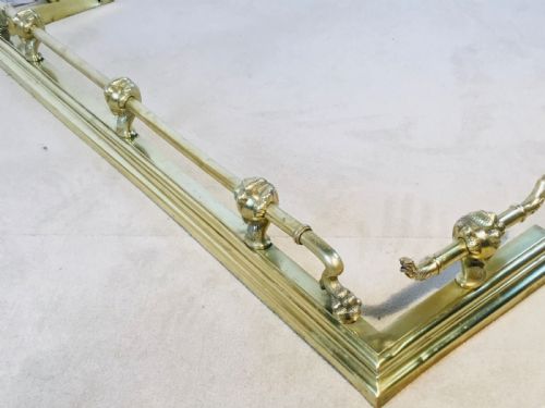 RARE BRASS FIRESIDE SUITE OF CLAW BALL DESIGN - ADDITIONAL PHOTO 12
