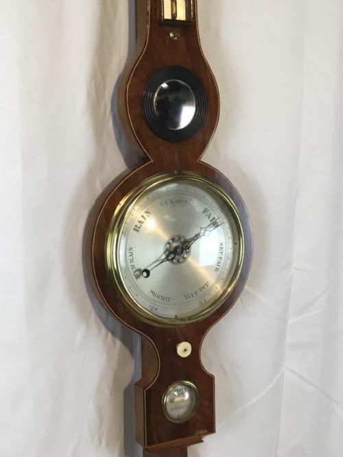 INLAID MAHOGANY BAROMETER BY J GROCE YORK - ADDITIONAL PHOTO 3