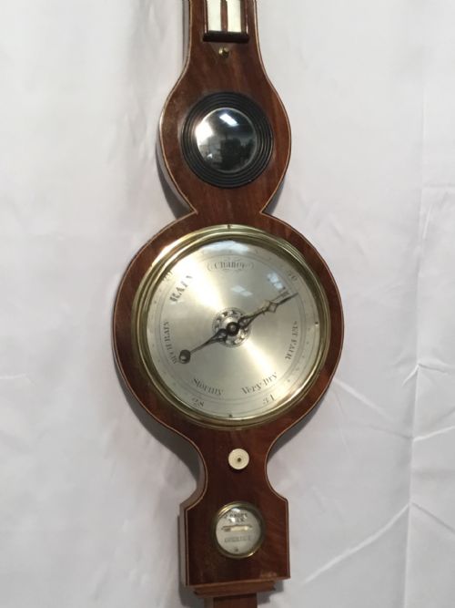 INLAID MAHOGANY BAROMETER BY J GROCE YORK - ADDITIONAL PHOTO 6