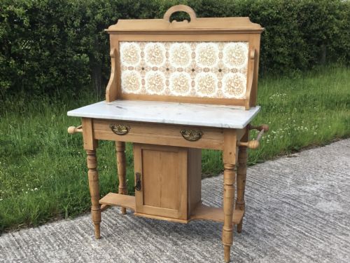 Pine & Marble Washstand