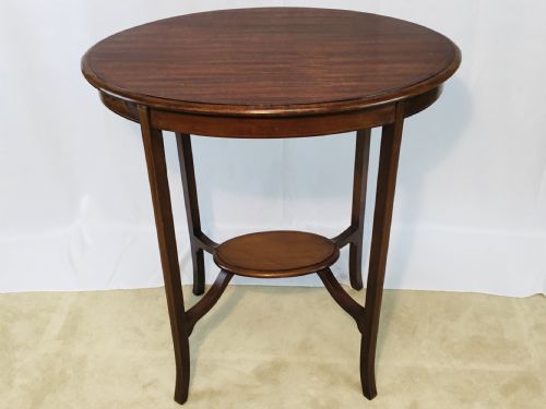 Inlaid Oval Mahogany Edwardian Table