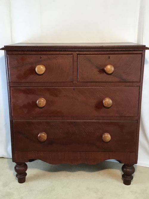 Smart Original Victorian Pine Chest of Drawers