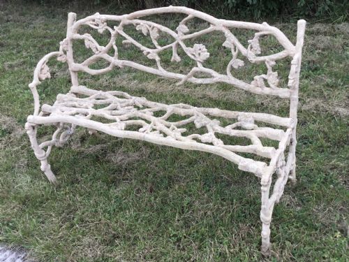 Naturalistic Cast Iron Garden Bench