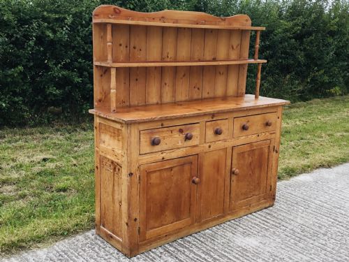 Victorian Country House Stripped Pine Kitchen Dresser