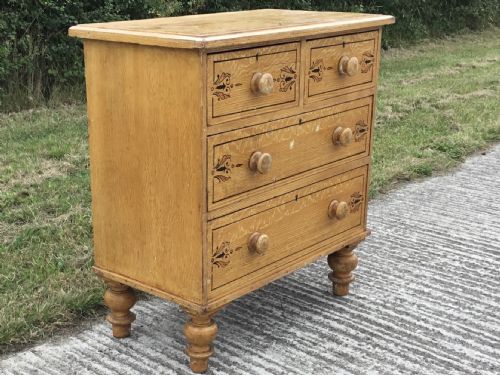 Decorative Original Painted Victorian Chest of Drawers