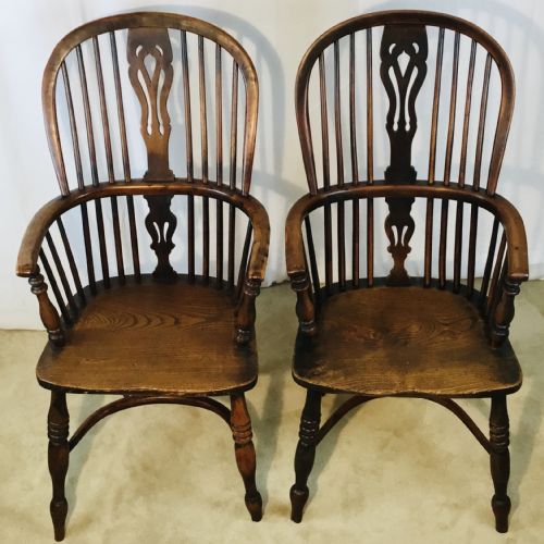 PAIR OF YEW ELM WINDSOR CHAIRS - ADDITIONAL PHOTO 1