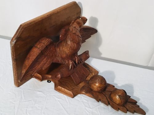 OAK AMERICAN WALL EAGLE SCONCESHELF - ADDITIONAL PHOTO 2