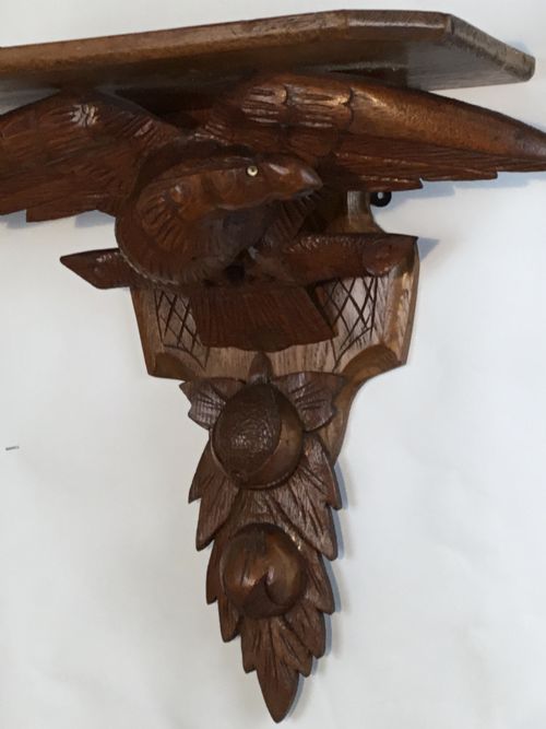 OAK AMERICAN WALL EAGLE SCONCESHELF - ADDITIONAL PHOTO 6