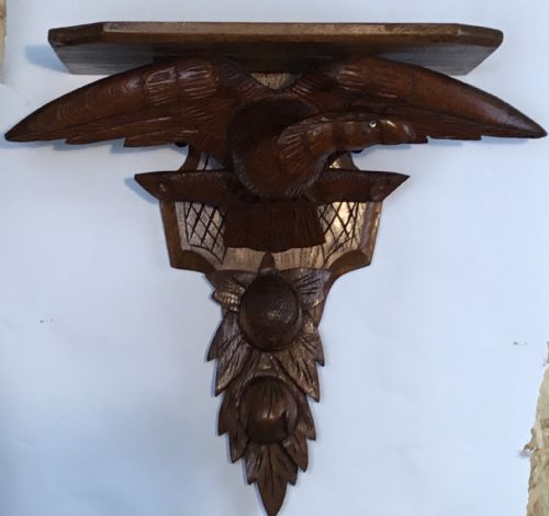 OAK AMERICAN WALL EAGLE SCONCESHELF - ADDITIONAL PHOTO 7