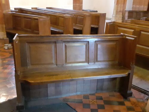 Victorian Solid Oak Church Pew Circa 1850