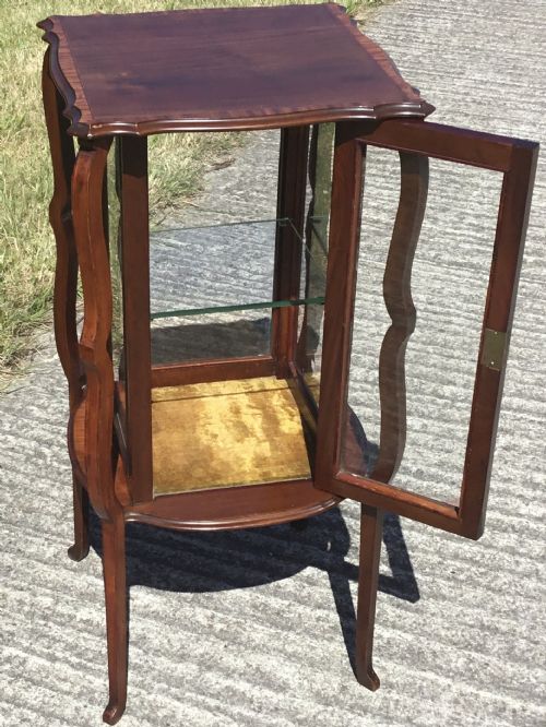 SUPERB ARTS CRAFTS INLAID BIJOUTERIE CABINET - ADDITIONAL PHOTO 6