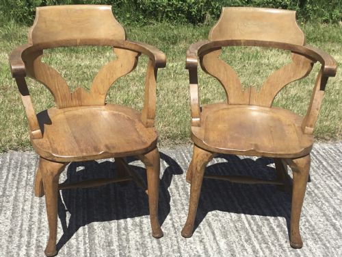 fig 1. Pair G.W.R. Stationmaster Chairs