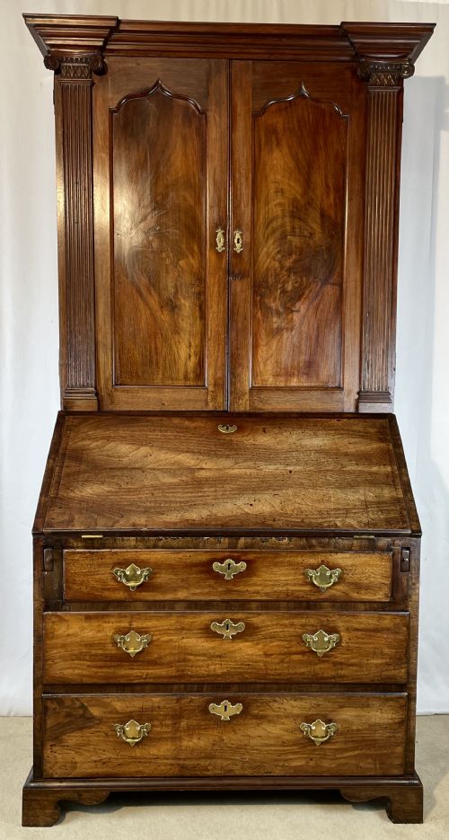 Georgian Cupboard Bureau Bookcase