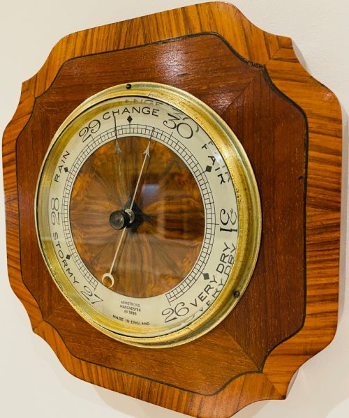 Kingwood, Mahogany & Walnut Aneroid Barometer