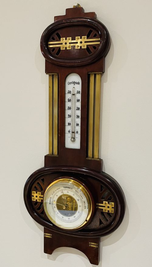 French Barometer in Arts & Crafts Style