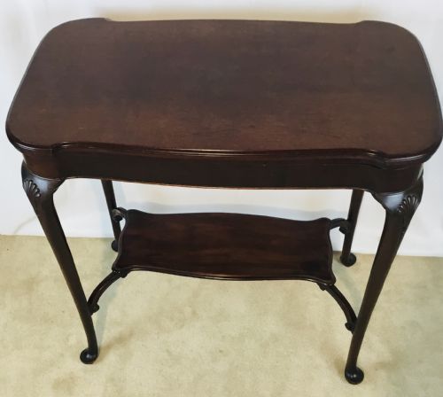 QUEEN ANNE STYLE FOLD OVER CARD TABLE - ADDITIONAL PHOTO 1
