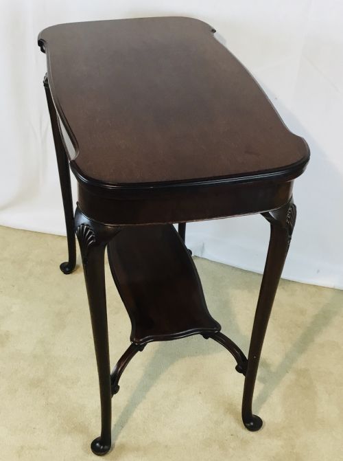 QUEEN ANNE STYLE FOLD OVER CARD TABLE - ADDITIONAL PHOTO 2