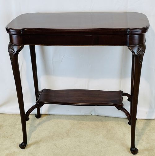 QUEEN ANNE STYLE FOLD OVER CARD TABLE - ADDITIONAL PHOTO 3