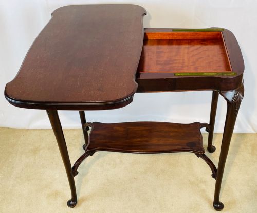 QUEEN ANNE STYLE FOLD OVER CARD TABLE - ADDITIONAL PHOTO 4