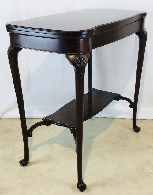 QUEEN ANNE STYLE FOLD OVER CARD TABLE - ADDITIONAL PHOTO 5