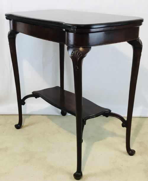 QUEEN ANNE STYLE FOLD OVER CARD TABLE - ADDITIONAL PHOTO 7