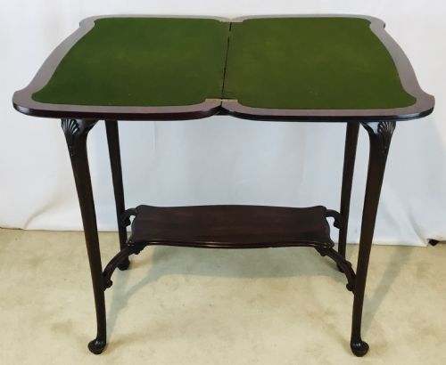 QUEEN ANNE STYLE FOLD OVER CARD TABLE - ADDITIONAL PHOTO 8
