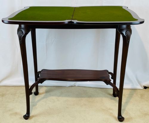 QUEEN ANNE STYLE FOLD OVER CARD TABLE - ADDITIONAL PHOTO 9