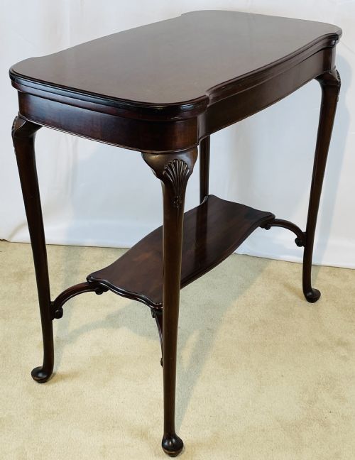 QUEEN ANNE STYLE FOLD OVER CARD TABLE - ADDITIONAL PHOTO 10