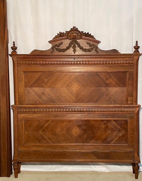 French Double Bed in Walnut