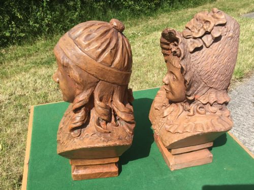 TWO 19TH CENTURY TERRACOTTA BUSTS - ADDITIONAL PHOTO 2
