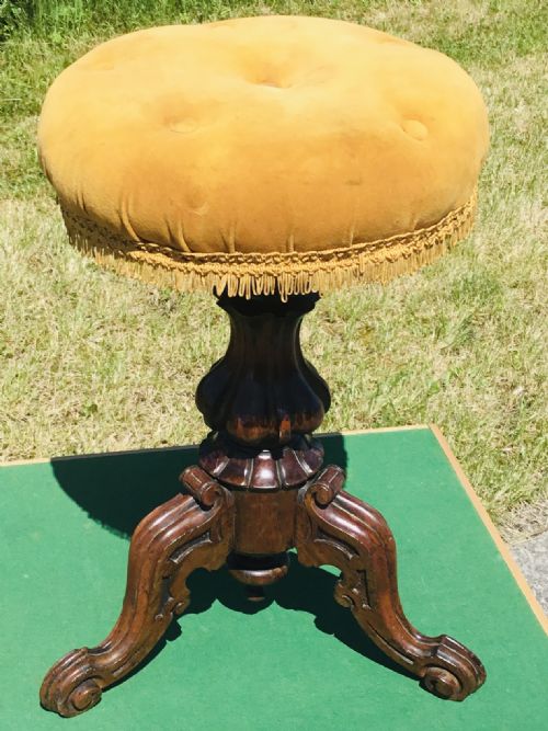 QUALITY ROSEWOOD RISING SEAT PIANO STOOL - ADDITIONAL PHOTO 3