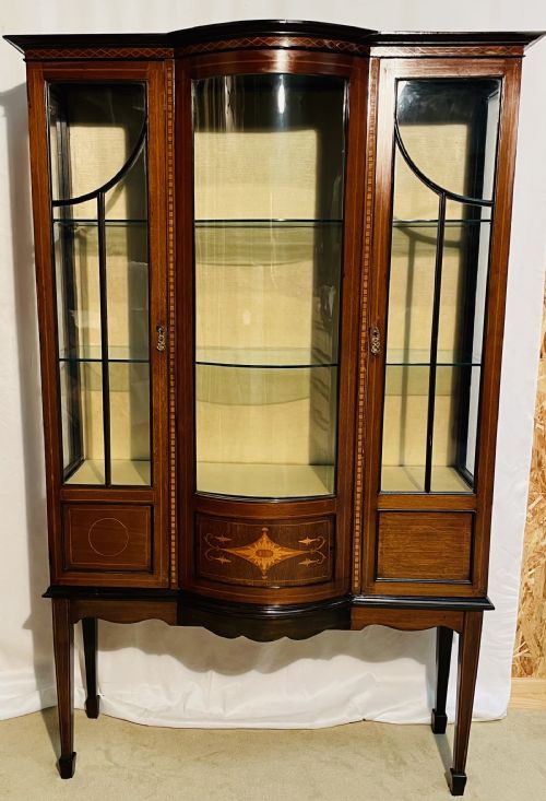 Inlaid Mahogany Edwardian Display Cabinet