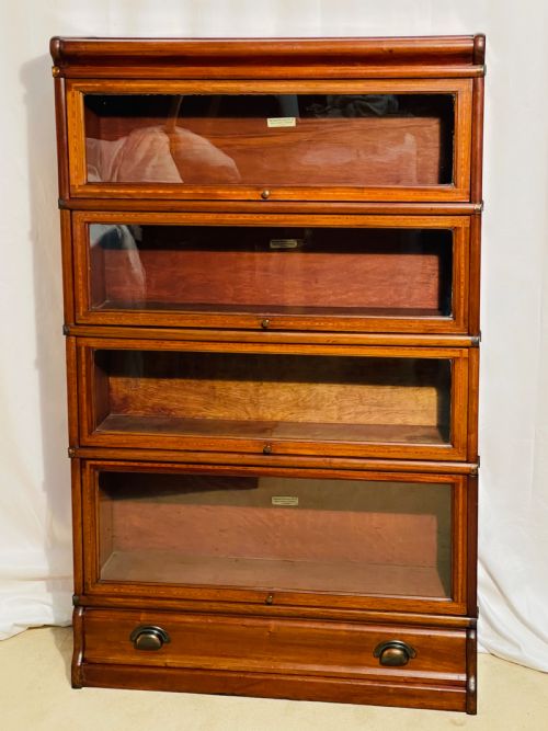 Fabulous Inlaid Globe Wernicke Barristers Bookcase