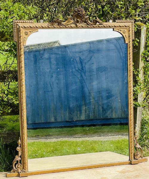 Large Gilt Overmantel Mirror