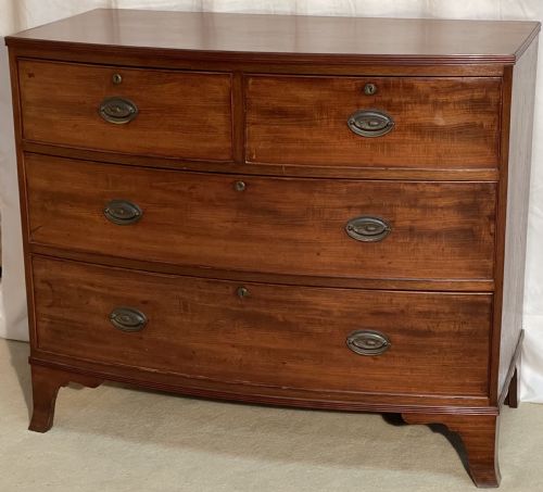 Late Regency Bow Front Chest of Drawers