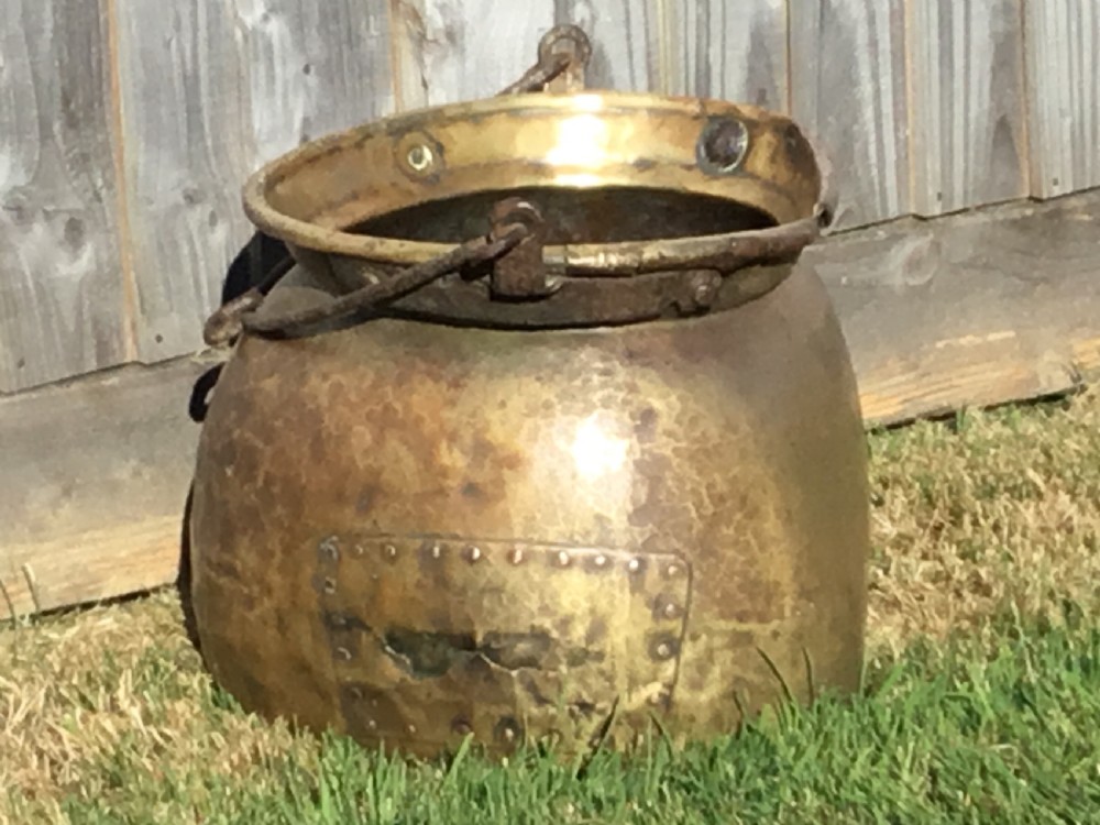 Large Brass Cauldron 18th Century View IV