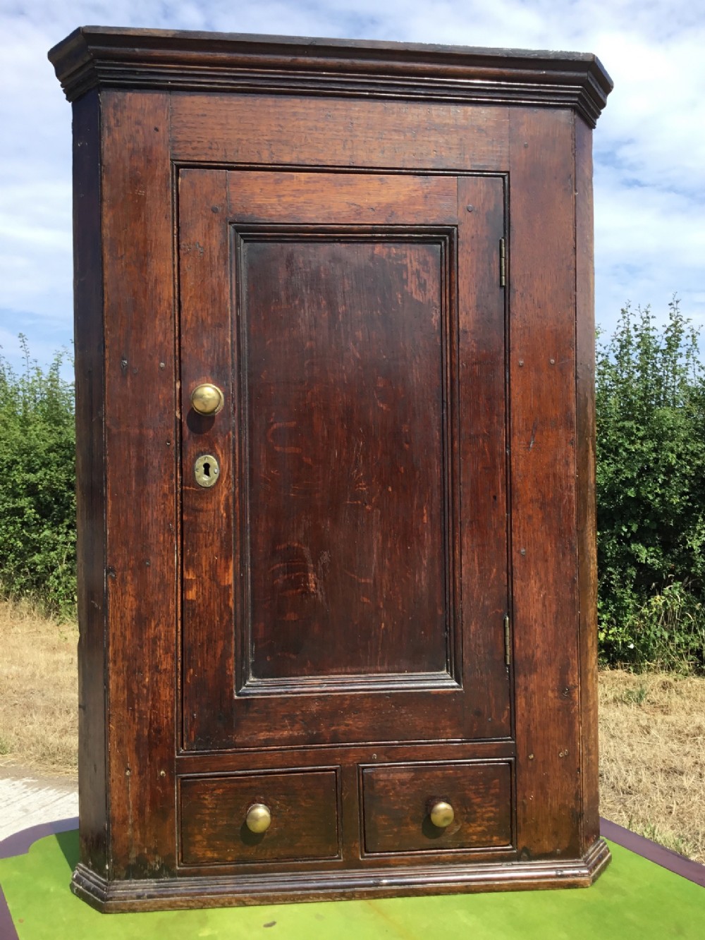 Georgian Corner Cupboard with Spice Drawers 