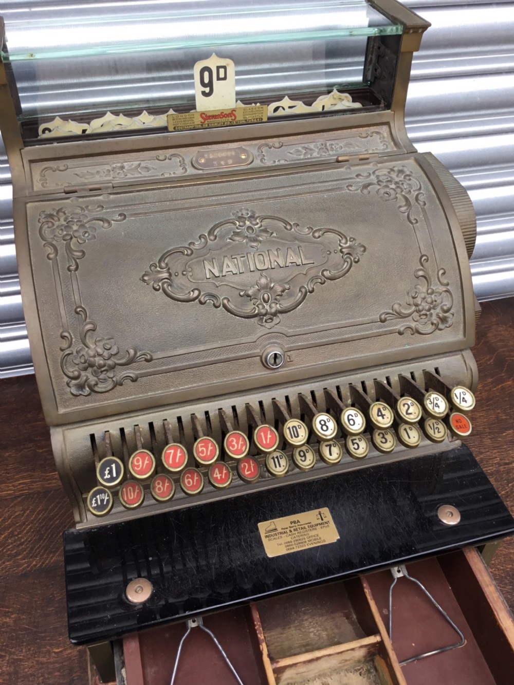 Ornate Brass National Cash Register View III