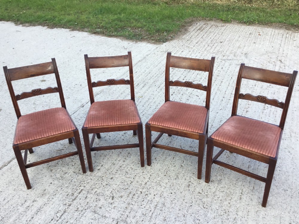 Set of Four Early 19th Century Country Chairs