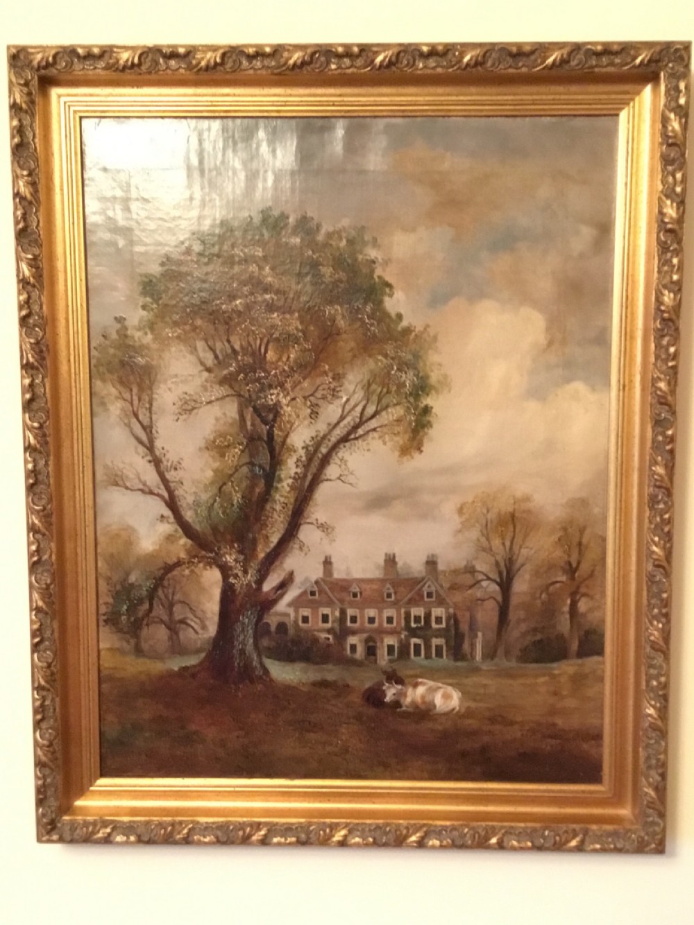 Victorian Country House Landscape in Oils