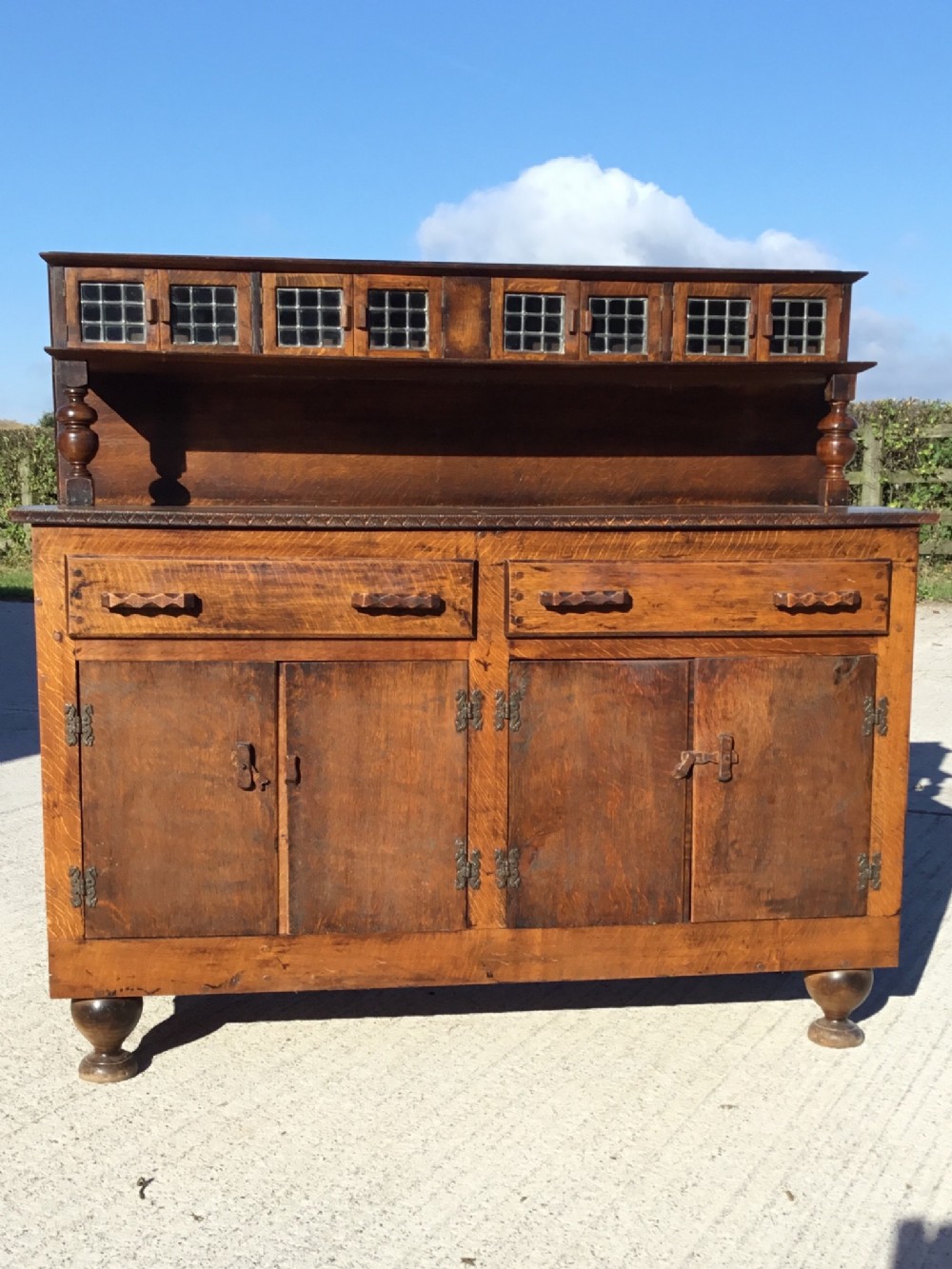 Interesting Oak Sideboard