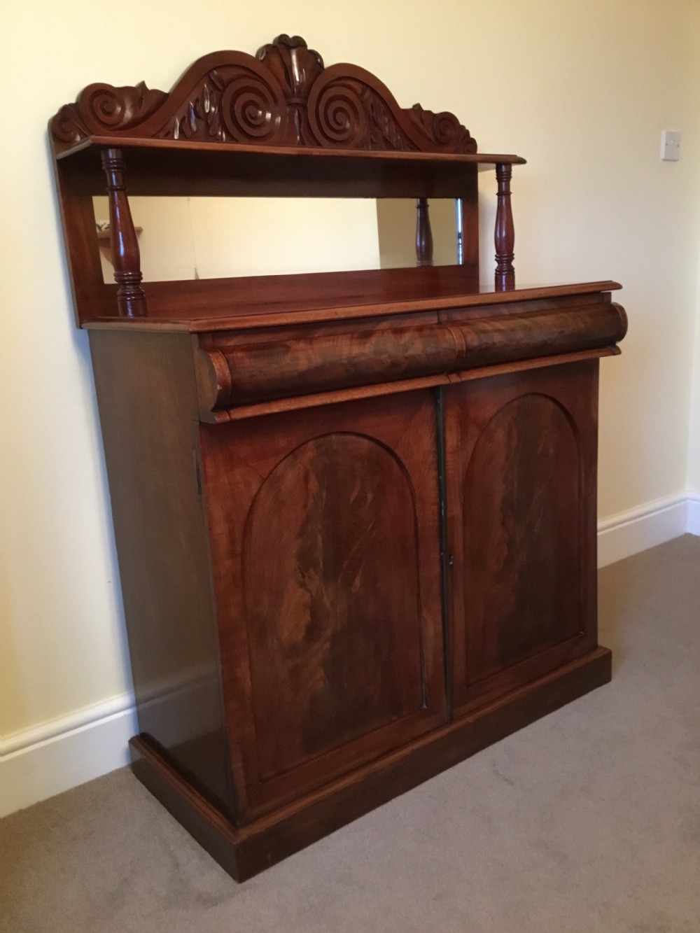 Classic Victorian Mahogany Chiffonier or Side Cabinet View V