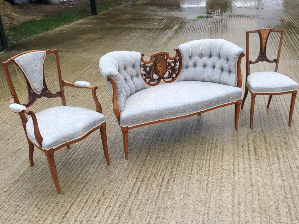 Satinwood Inlaid Salon Suite View VI