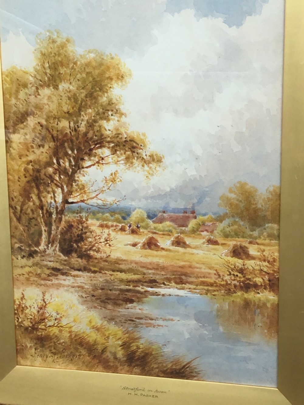Watercolour, Stratford on Avon, Harvest Scene, H H Parker View V
