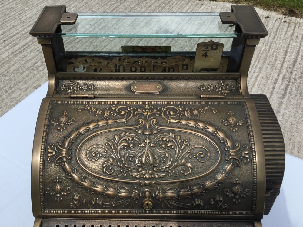 Victorian National Shop Till in Ornate Brass View III