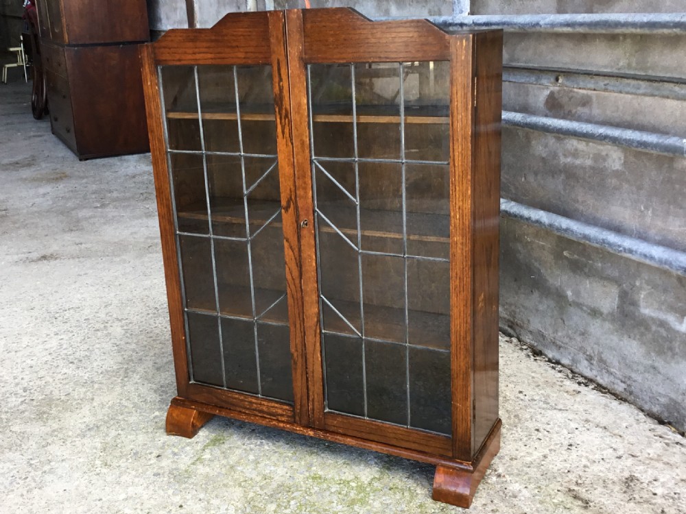 Small Leaded Glazed Bookcase View III