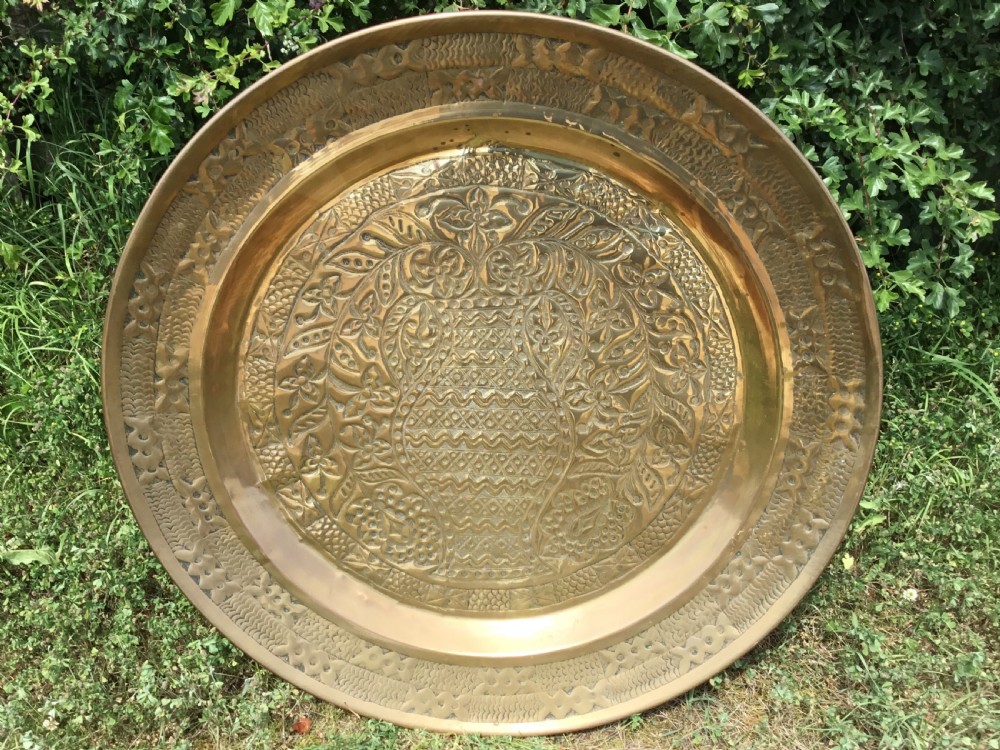Very Large Brass Tray/plaque 