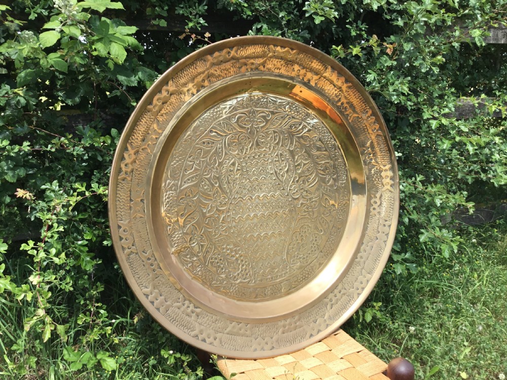 Very Large Brass Tray/plaque  View IV
