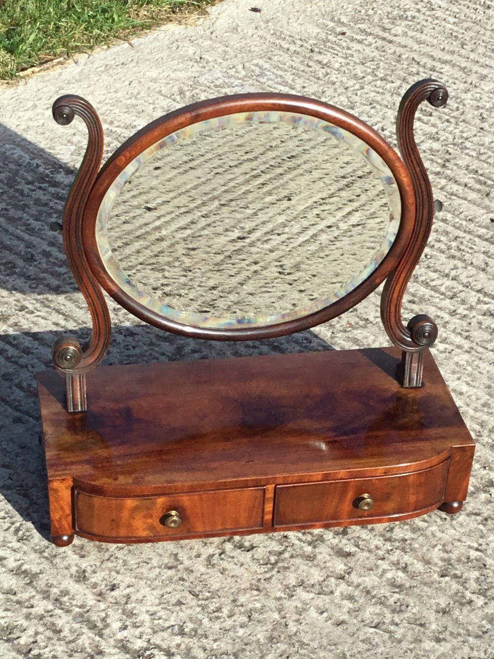 Late Regency tilting dressing mirror